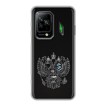 Силиконовый чехол на Xiaomi Black Shark 5 Pro с принтом Герб России Силиконовый чехол на Xiaomi Black Shark 5 Pro с принтом Герб России