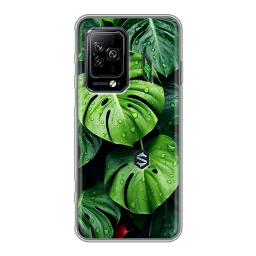 Силиконовый чехол на Xiaomi Black Shark 5 Pro с принтом Листья Силиконовый чехол на Xiaomi Black Shark 5 Pro с принтом Листья