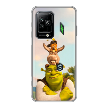 Силиконовый чехол на Xiaomi Black Shark 5 Pro с принтом Шрек Shrek Силиконовый чехол на Xiaomi Black Shark 5 Pro с принтом Шрек Shrek