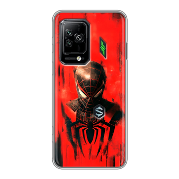 Силиконовый чехол на Xiaomi Black Shark 5 Pro с принтом человек паук spiderman Силиконовый чехол на Xiaomi Black Shark 5 Pro с принтом человек паук spiderman