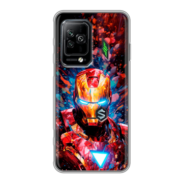 Силиконовый чехол на Xiaomi Black Shark 5 Pro с принтом Железный человек Ironman Силиконовый чехол на Xiaomi Black Shark 5 Pro с принтом Железный человек Ironman