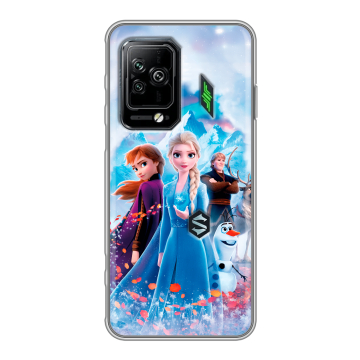 Силиконовый чехол на Xiaomi Black Shark 5 Pro с принтом Холодное сердце Frozen Силиконовый чехол на Xiaomi Black Shark 5 Pro с принтом Холодное сердце Frozen