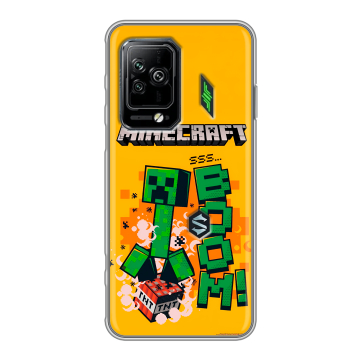 Силиконовый чехол на Xiaomi Black Shark 5 Pro с принтом Майнкрафт Minecraft Силиконовый чехол на Xiaomi Black Shark 5 Pro с принтом Майнкрафт Minecraft
