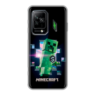 Силиконовый чехол на Xiaomi Black Shark 5 Pro с принтом Майнкрафт Minecraft Силиконовый чехол на Xiaomi Black Shark 5 Pro с принтом Майнкрафт Minecraft