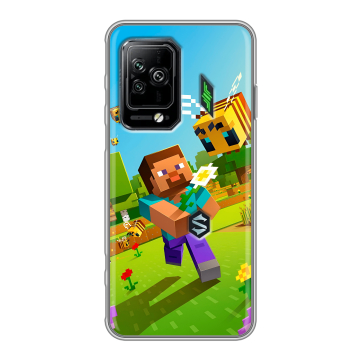 Силиконовый чехол на Xiaomi Black Shark 5 Pro с принтом Майнкрафт Minecraft Силиконовый чехол на Xiaomi Black Shark 5 Pro с принтом Майнкрафт Minecraft