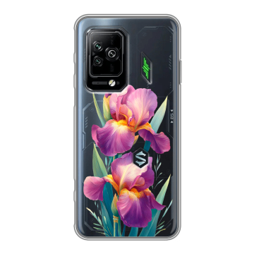 Силиконовый чехол на Xiaomi Black Shark 5 Pro с принтом Цветы орхидеи Силиконовый чехол на Xiaomi Black Shark 5 Pro с принтом Цветы орхидеи