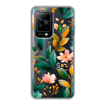 Силиконовый чехол на Xiaomi Black Shark 5 Pro с принтом Цветы паттерн Силиконовый чехол на Xiaomi Black Shark 5 Pro с принтом Цветы паттерн