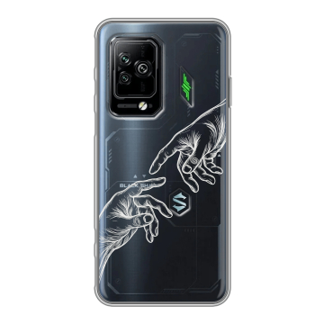 Силиконовый чехол на Xiaomi Black Shark 5 Pro с принтом Сотворение мира Силиконовый чехол на Xiaomi Black Shark 5 Pro с принтом Сотворение мира