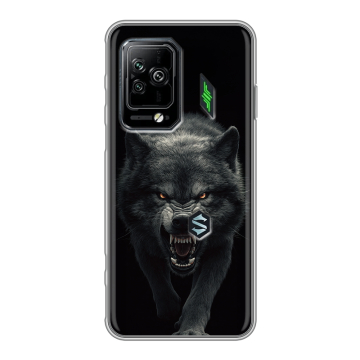 Силиконовый чехол на Xiaomi Black Shark 5 Pro с принтом Волк Силиконовый чехол на Xiaomi Black Shark 5 Pro с принтом Волк