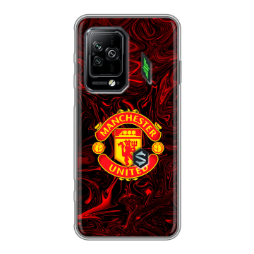 Силиконовый чехол на Xiaomi Black Shark 5 Pro с принтом Manchester United Силиконовый чехол на Xiaomi Black Shark 5 Pro с принтом Manchester United