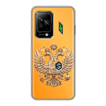 Силиконовый чехол на Xiaomi Black Shark 5 Pro с принтом Герб Флаг России Силиконовый чехол на Xiaomi Black Shark 5 Pro с принтом Герб Флаг России