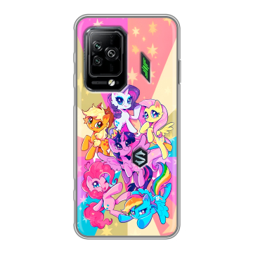 Силиконовый чехол на Xiaomi Black Shark 5 Pro с принтом My little pony Дружба чудо Силиконовый чехол на Xiaomi Black Shark 5 Pro с принтом My little pony Дружба чудо