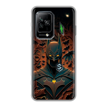 Силиконовый чехол на Xiaomi Black Shark 5 Pro с принтом Batman Бэтмен Силиконовый чехол на Xiaomi Black Shark 5 Pro с принтом Batman Бэтмен