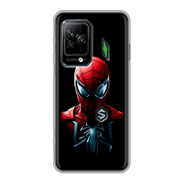 Силиконовый чехол на Xiaomi Black Shark 5 Pro с принтом Spiderman Человек паук Силиконовый чехол на Xiaomi Black Shark 5 Pro с принтом Spiderman Человек паук