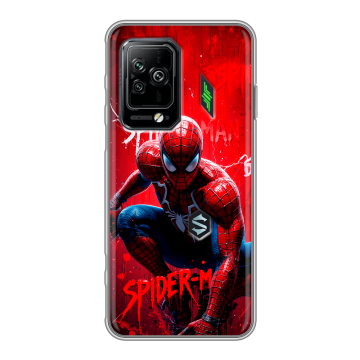 Силиконовый чехол на Xiaomi Black Shark 5 Pro с принтом Spiderman Человек паук Силиконовый чехол на Xiaomi Black Shark 5 Pro с принтом Spiderman Человек паук