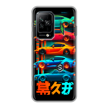 Силиконовый чехол на Xiaomi Black Shark 5 Pro с принтом машины тачки Силиконовый чехол на Xiaomi Black Shark 5 Pro с принтом машины тачки