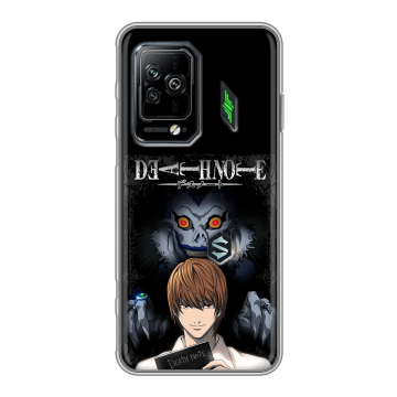 Силиконовый чехол на Xiaomi Black Shark 5 Pro с принтом Death note Тетрадь смерти Силиконовый чехол на Xiaomi Black Shark 5 Pro с принтом Death note Тетрадь смерти