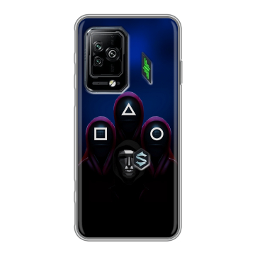 Силиконовый чехол на Xiaomi Black Shark 5 Pro с принтом Игра Кальмара Силиконовый чехол на Xiaomi Black Shark 5 Pro с принтом Игра Кальмара