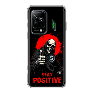 Силиконовый чехол на Xiaomi Black Shark 5 Pro с принтом смешной скелет Силиконовый чехол на Xiaomi Black Shark 5 Pro с принтом смешной скелет