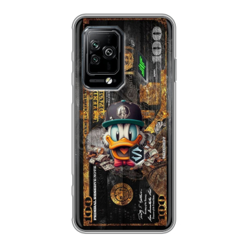 Силиконовый чехол на Xiaomi Black Shark 5 Pro с принтом Дональд Дак Доллар Силиконовый чехол на Xiaomi Black Shark 5 Pro с принтом Дональд Дак Доллар