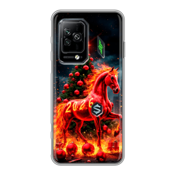 Силиконовый чехол на Xiaomi Black Shark 5 Pro с принтом Новый год Силиконовый чехол на Xiaomi Black Shark 5 Pro с принтом Новый год