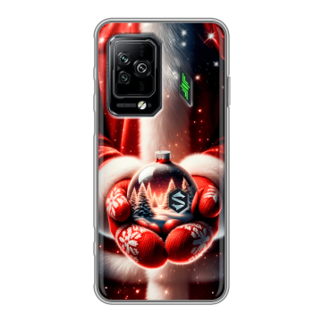 Силиконовый чехол на Xiaomi Black Shark 5 Pro с принтом Новый год Силиконовый чехол на Xiaomi Black Shark 5 Pro с принтом Новый год