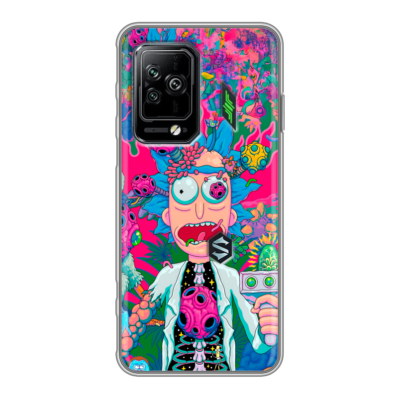 Силиконовый противоударный чехол на Xiaomi Black Shark 5 Pro с принтом Рик и Морти Rick Morty Силиконовый противоударный чехол на Xiaomi Black Shark 5 Pro с принтом Рик и Морти Rick Morty