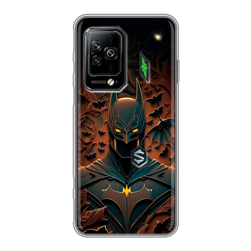 Силиконовый чехол на Xiaomi Black Shark 5 Pro с принтом Batman Бэтмен Силиконовый чехол на Xiaomi Black Shark 5 Pro с принтом Batman Бэтмен