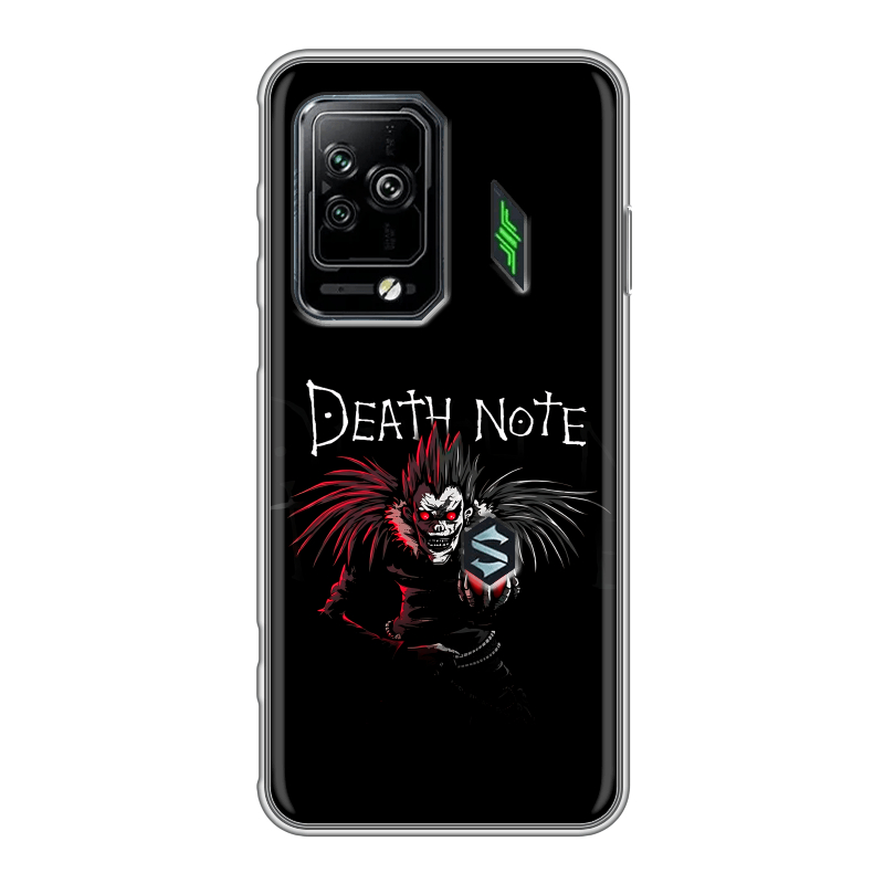Силиконовый противоударный чехол на Xiaomi Black Shark 5 Pro с принтом Death note Тетрадь смерти Силиконовый противоударный чехол на Xiaomi Black Shark 5 Pro с принтом Death note Тетрадь смерти