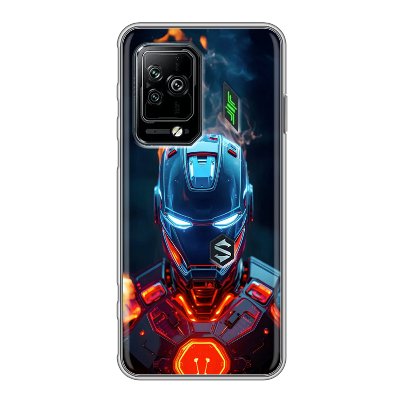 Силиконовый чехол на Xiaomi Black Shark 5 Pro с принтом IronMan Железный человек Силиконовый чехол на Xiaomi Black Shark 5 Pro с принтом IronMan Железный человек