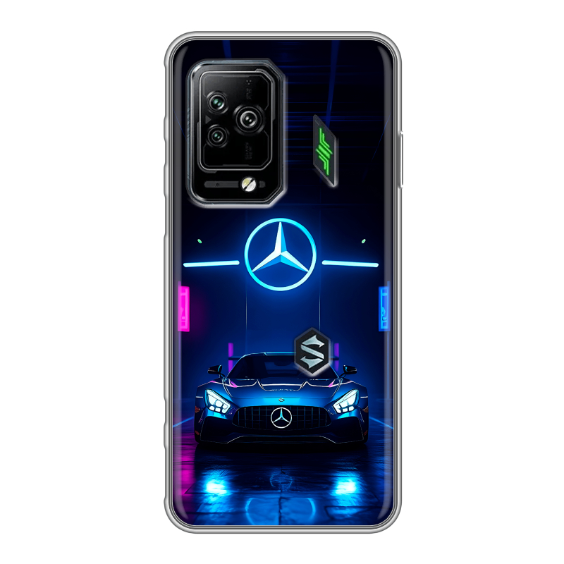 Силиконовый противоударный чехол на Xiaomi Black Shark 5 Pro с принтом Mercedes Мерседес Силиконовый противоударный чехол на Xiaomi Black Shark 5 Pro с принтом Mercedes Мерседес