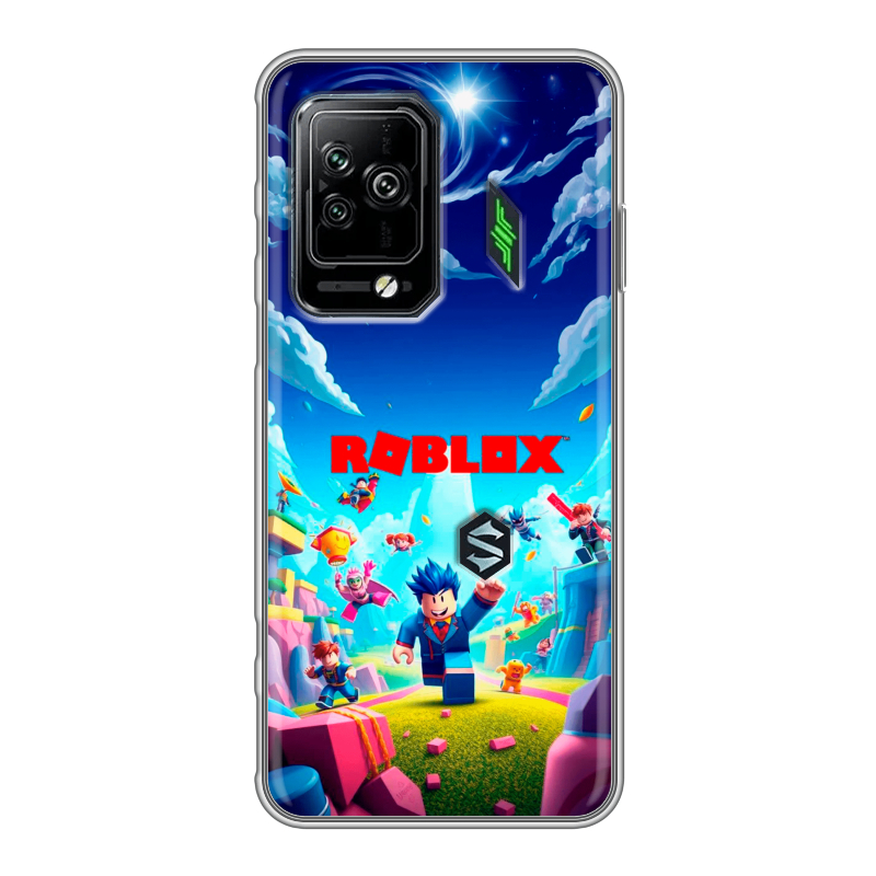 Силиконовый противоударный чехол на Xiaomi Black Shark 5 Pro с принтом Roblox Роблокс Силиконовый противоударный чехол на Xiaomi Black Shark 5 Pro с принтом Roblox Роблокс