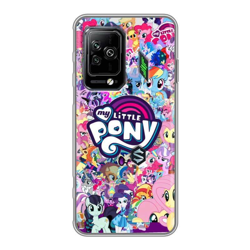 Силиконовый чехол на Xiaomi Black Shark 5 Pro с принтом My little pony Дружба чудо Силиконовый чехол на Xiaomi Black Shark 5 Pro с принтом My little pony Дружба чудо