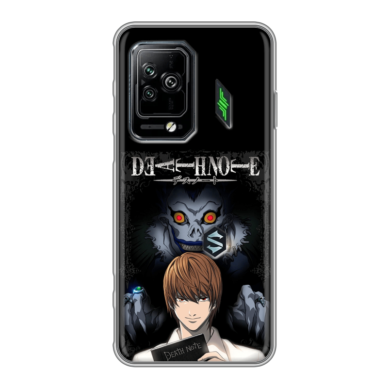 Силиконовый чехол на Xiaomi Black Shark 5 Pro с принтом Death note Тетрадь смерти Силиконовый чехол на Xiaomi Black Shark 5 Pro с принтом Death note Тетрадь смерти