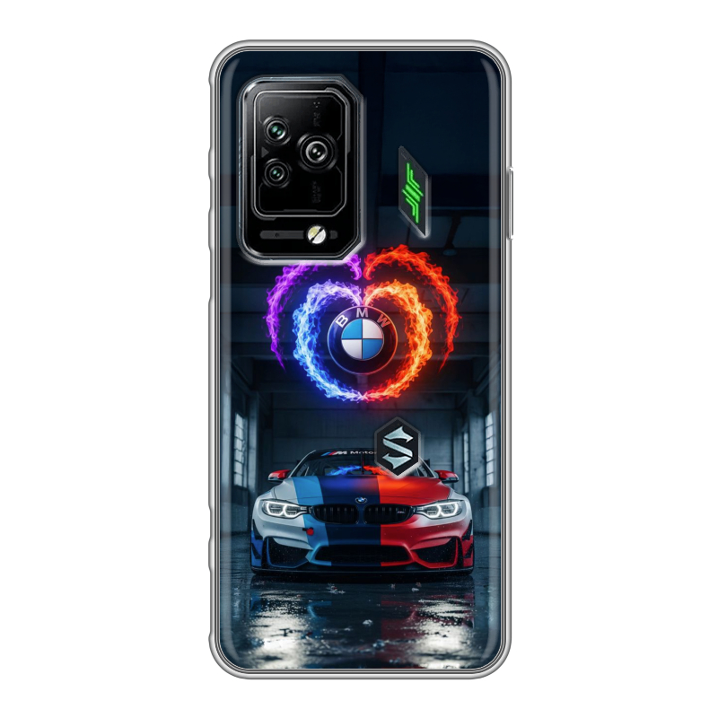 Силиконовый чехол на Xiaomi Black Shark 5 Pro с принтом BMW БМВ Силиконовый чехол на Xiaomi Black Shark 5 Pro с принтом BMW БМВ