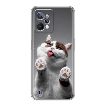 Силиконовый чехол на Realme C31 с принтом Коты Силиконовый чехол на Realme C31 с принтом Коты