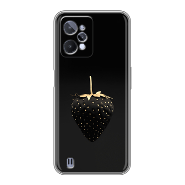 Силиконовый чехол на Realme C31 с принтом Черная клубника Силиконовый чехол на Realme C31 с принтом Черная клубника
