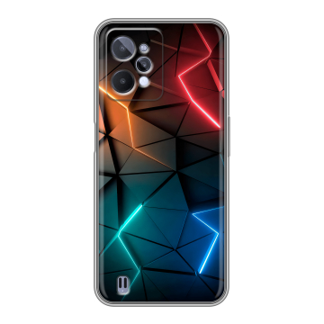 Силиконовый чехол на Realme C31 с принтом Абстракция неон Силиконовый чехол на Realme C31 с принтом Абстракция неон