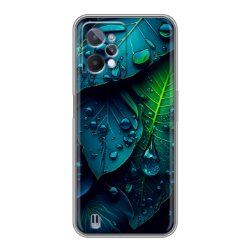 Силиконовый чехол на Realme C31 с принтом Листья Силиконовый чехол на Realme C31 с принтом Листья