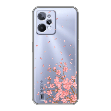 Силиконовый чехол на Realme C31 с принтом Ветка сакуры