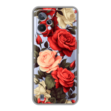 Силиконовый чехол на Realme C31 с принтом Розы