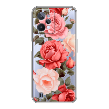 Силиконовый чехол на Realme C31 с принтом Розы