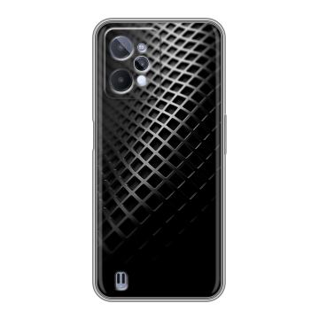 Силиконовый чехол на Realme C31 с принтом Текстура металла