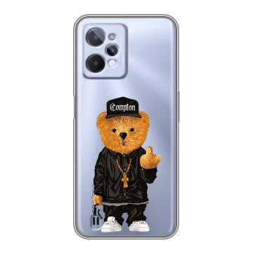 Силиконовый чехол на Realme C31 с принтом Плюшевый медведь