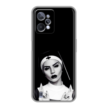 Силиконовый чехол на Realme C31 с принтом монашка