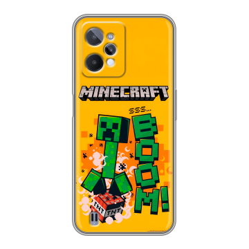Силиконовый чехол на Realme C31 с принтом Майнкрафт Minecraft