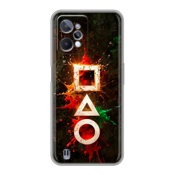 Силиконовый чехол на Realme C31 с принтом Squid Game Игра кальмара