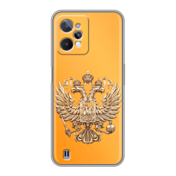 Силиконовый чехол на Realme C31 с принтом Герб Флаг России Силиконовый чехол на Realme C31 с принтом Герб Флаг России