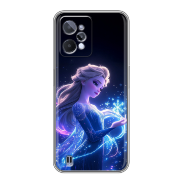 Силиконовый чехол на Realme C31 с принтом Холодное сердце Frozen
