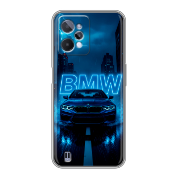 Силиконовый чехол на Realme C31 с принтом BMW БМВ
